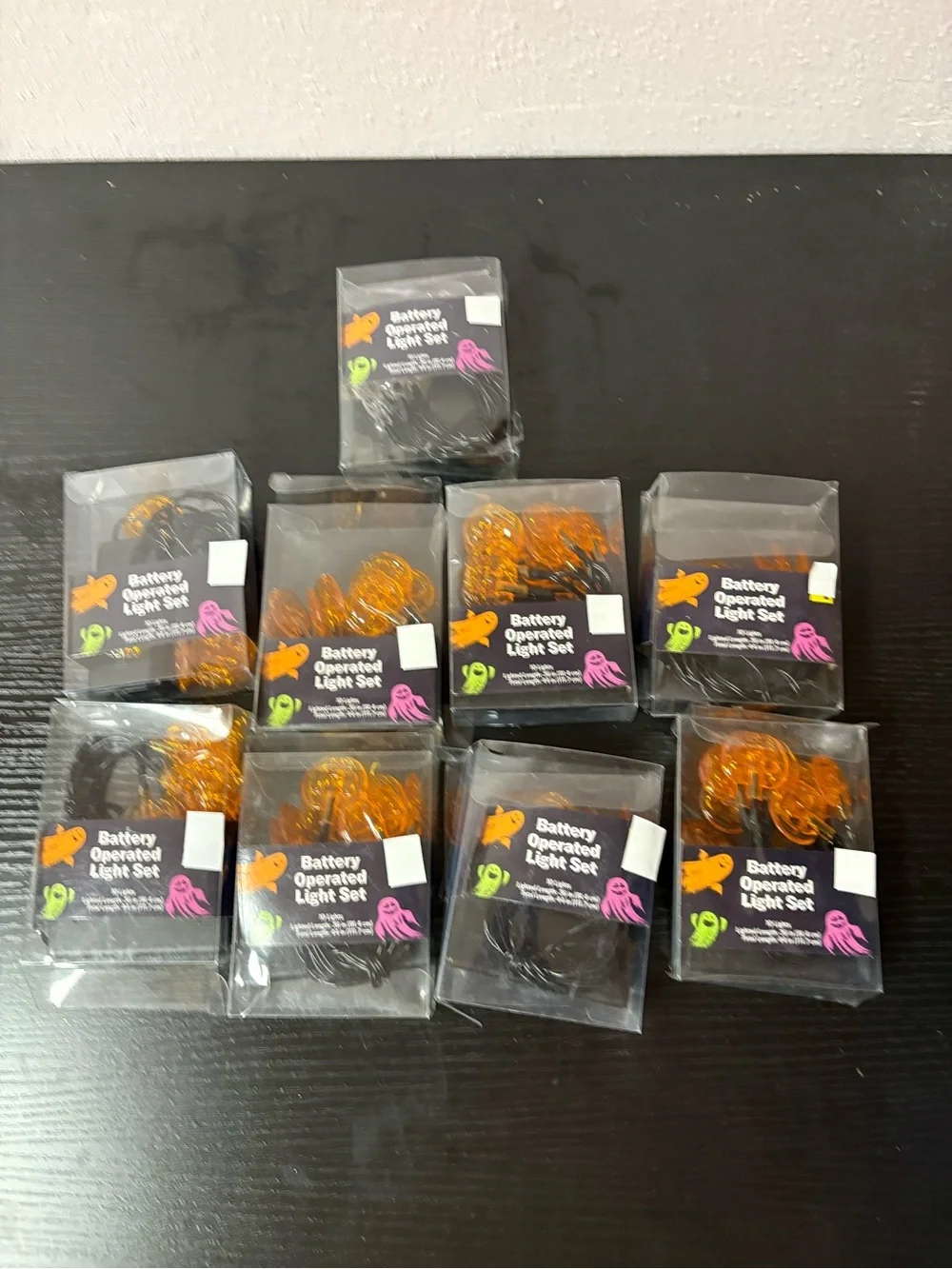 Halloween Battery Operated Pumpkin & Ghost Light Set Bundle 9pc NWT